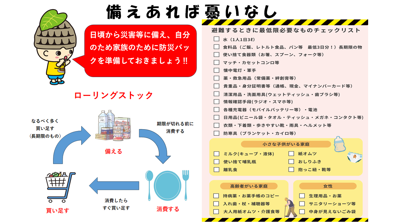 備蓄チェックシート